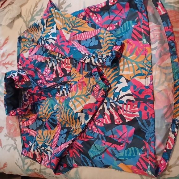 Lauren James Anorak Tropical Print Rain Jacket ** SZ M - Picture 11 of 11